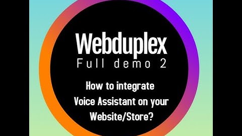 How to add Voice Assistance on my Website/Online Store/Site | WebDuplex.js | Full Demo 2