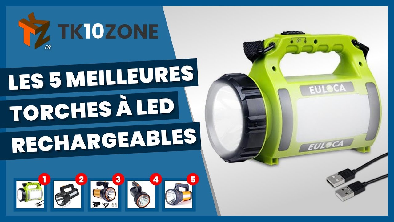 lampe torche led rechargeable ultra puissante : TOP 5 des lampes torches  LED 2022 (camping, survie) 