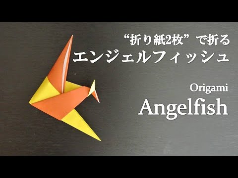 折り紙2枚】簡単！可愛い魚『エンジェルフィッシュ』の折り方 How to