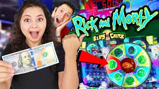 We SPENT $100 Playing ONLY Rick and Morty! WON So Many TICKETS! screenshot 4