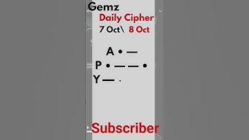 Gemz Daily Cipher Morse Code 7 Oct 8 October 2024 | Unlock Today’s Code & Rewards! #gemzdailycode