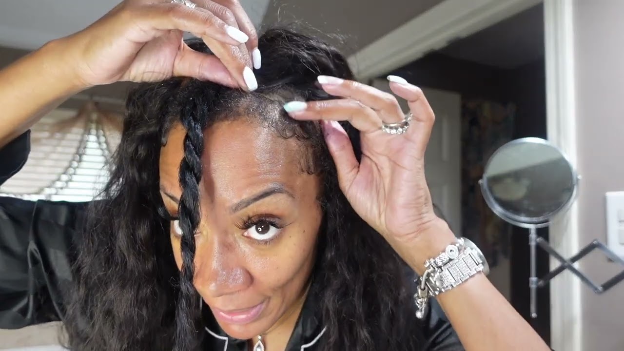 Превратила парик из кружева HD в парик с V-образным пробором для Тулума, Мексика | Идеальные воло...