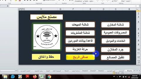حسابات مصنع ملابس جاهزة وتحديد تكلفة وهامش ربح كل قطعة اكسل