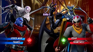 SPIDER-MAN & THANOS VS JEDAH & FRANK WEST - Marvel vs. Capcom: Infinite All Characters Unlock