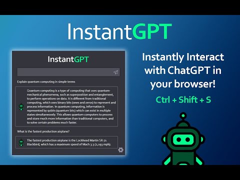 InstantGPT - ChatGPT Powered Assistant video preview 2