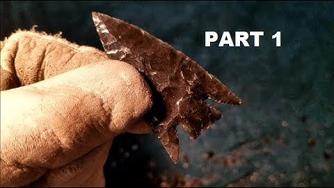 836 - Flintknapping Kelsey Creek Barbed Point from Silver Sheen Obsidian 1/2