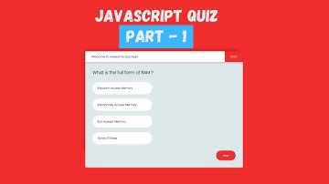 Build a quiz app by HTML, CSS and JavaScript (2021) | Part - 1 | #Don