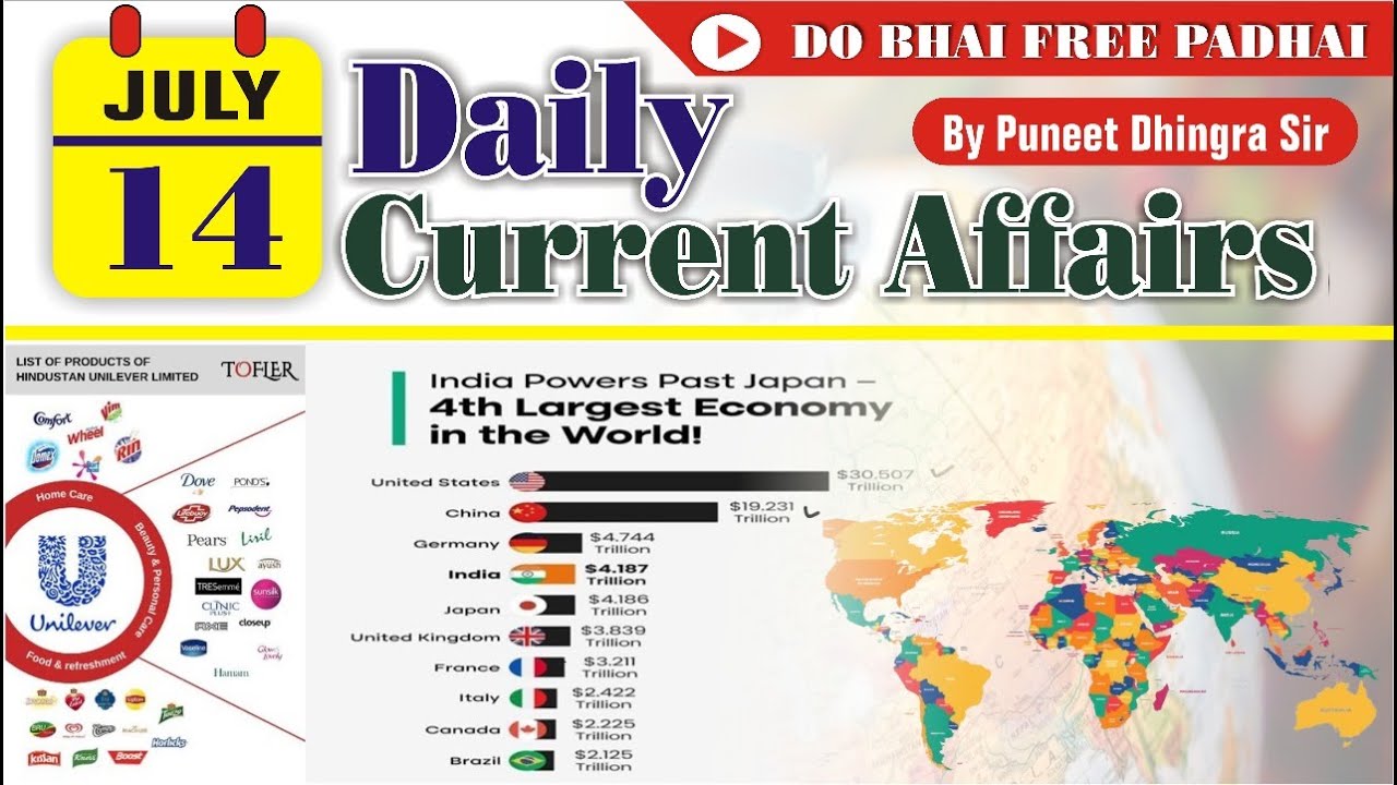 14 July 2025 Current Affairs | Daily Current Affairs | Bank | SSC ...