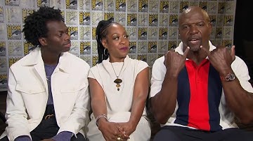 Terry Crews reacts to Hulk Hogan at the RNC