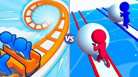 RUNNER COASTER 🎢 GAME 🎮 vs SNOW RACE | ALL LEVEL GAMEPLAY”ANDROID,IOS