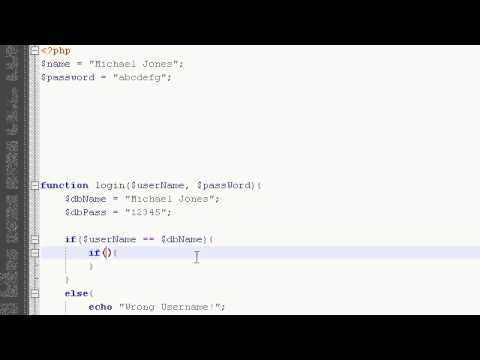 PHP Tutorial Video 11: Using If Statements with Functions. More on PHP ...