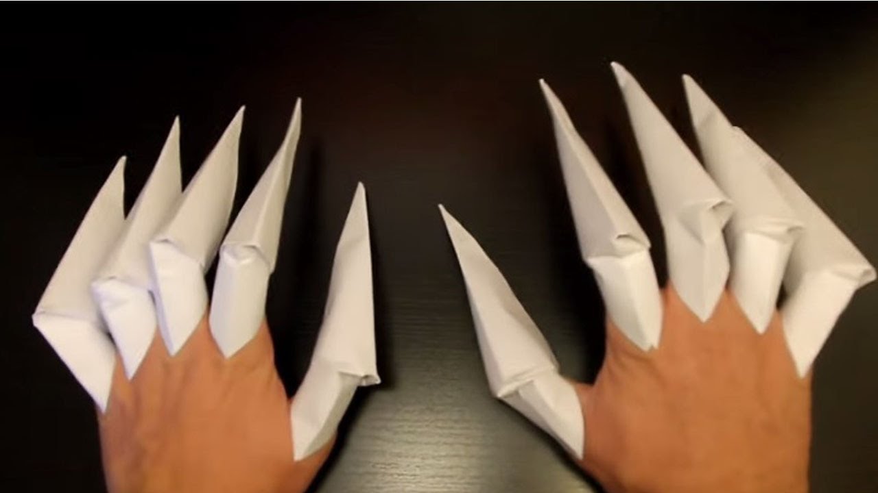 Дракон на палец из бумаги. Ногти из бумаги. Оригами когти. Длинные ногти из бумаги. Оригами ногти.