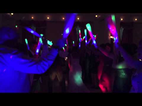 Glow Stick Dance at Bedford Springs Wedding 