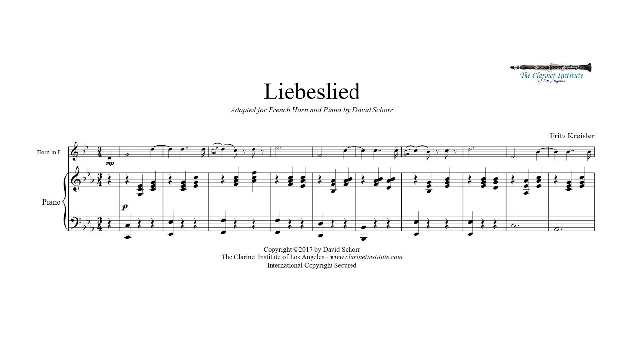 French Horn Sheet Music, Vol. 1 - Clarinet Institute Music Archives