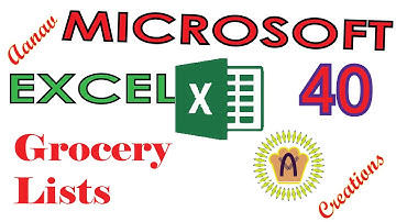 How To Make Grocery Lists In MS Excel | aanav creations