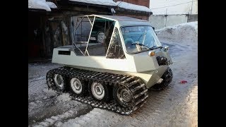 Мужик у себя в гараже сделал Гусеничный снегоболотоход(вездеход) своими руками Мужик у себя в гараже сделал Гусеничный снегоболотоход(вездеход) своими руками