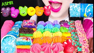 ASMR RAINBOW CAKE POP, ROPE JELLY, TOP ICE CREAM 무지개 케이크팝, 로프 젤리, 팽이 아이스크림 먹방 EATING SOUNDS