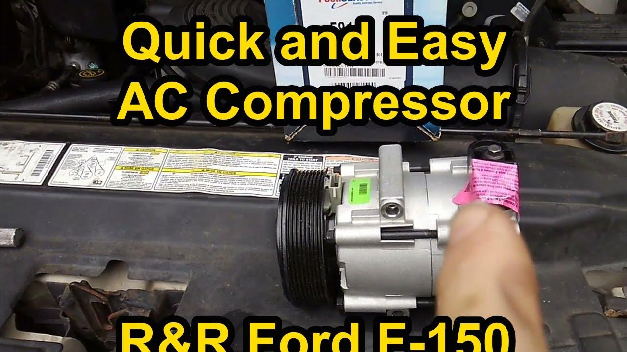 Ford F-150 Quick and Easy AC compressor replacement - YouTube