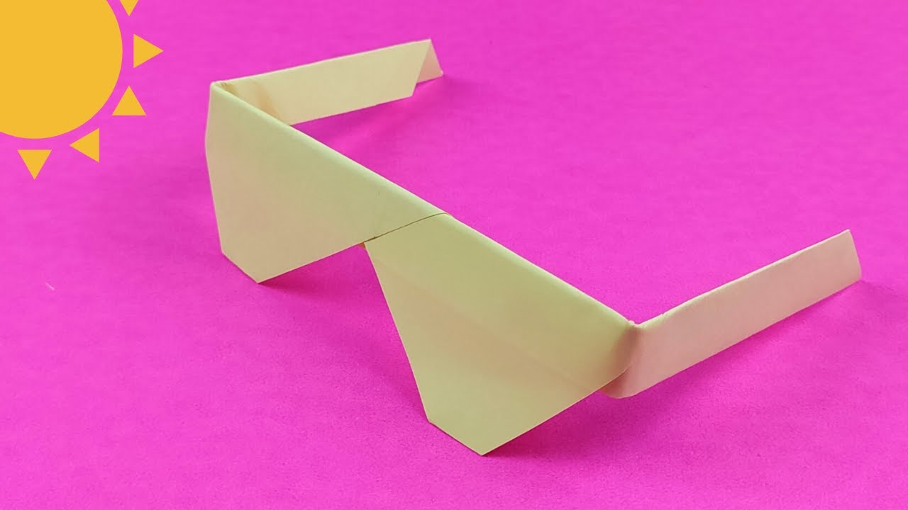 How To Make Paper Sunglasses Without Glue Origami Sunglasses