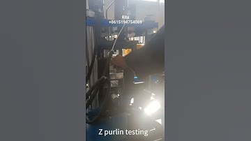 Automatic C Z U purlin roll forming machine. Z purlin testing video