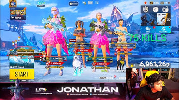 75 KILLS 😰😰 | JONATHAN NEW BEST AGRESSIVE GAMEPLAY | JONATHAN GAMING #jonathangaming #bgmi #hacker 😂