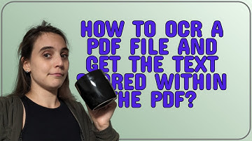 Unix: How to OCR a PDF file and get the text stored within the PDF?