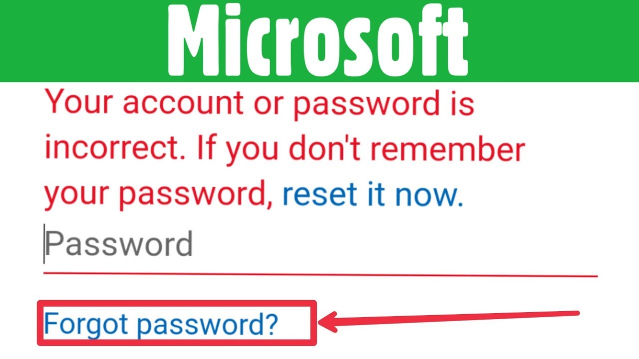 how do i change my microsoft account password