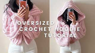 an oversized crochet hoodie sweater tutorial by Dana B 1,094,310 views 1 year ago 25 minutes