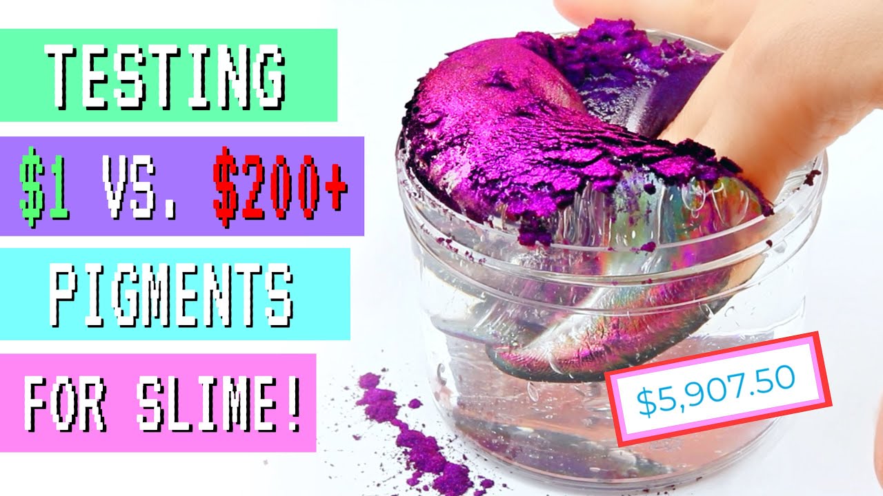 TESTING THE HIGHEST AND LOWEST RATED SLIME INGREDIENTS! $1 VS $200 SLIME  PIGMENT MIXING + REVIEW! 