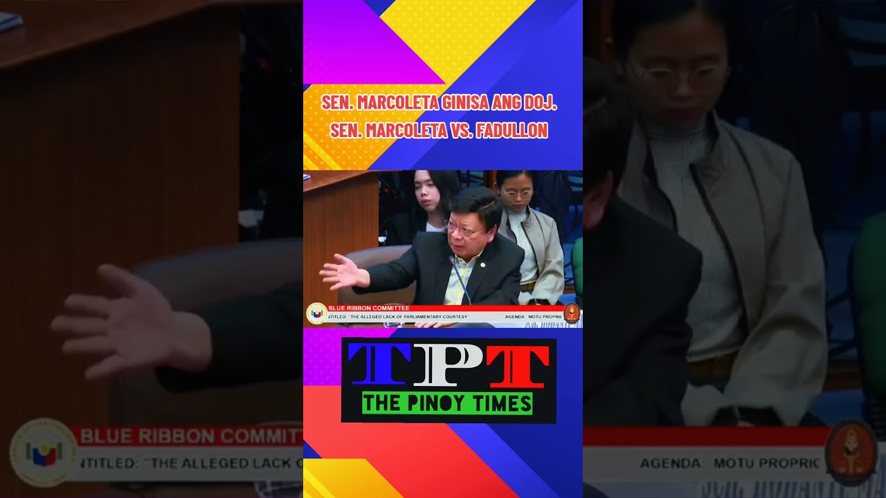 SEN. RODANTE MARCOLETA GINISA ANG DOJ SA SENATE HEARING NG FLOOD CONTROL PROJECT.