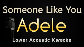 Someone Like You - Adele (Karaoke Songs With Lyrics - Lower Key) Acoustic