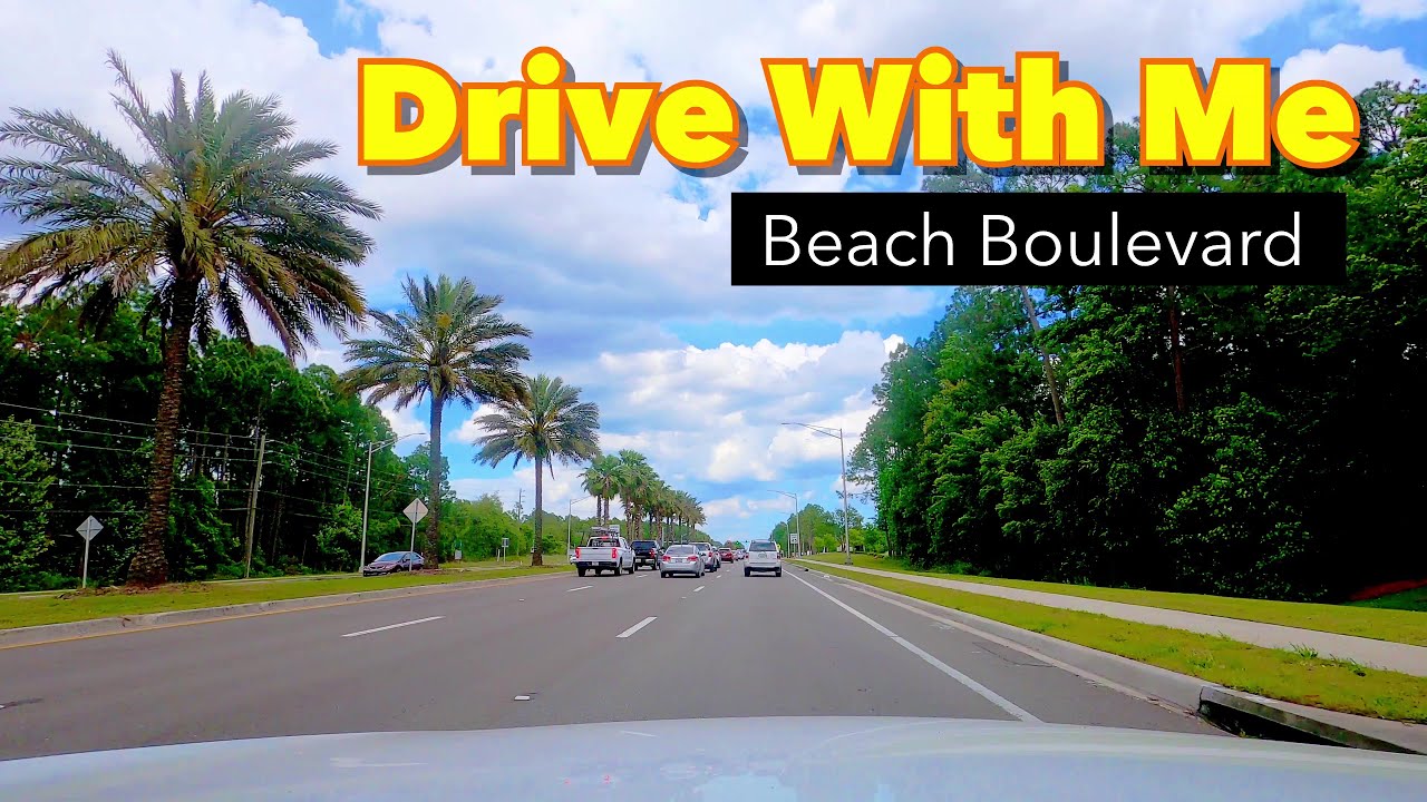 Relaxing Drive on Beach Blvd in Jacksonville FL - No Music or Talking