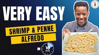 One Pan Shrimp & Penne Alfredo