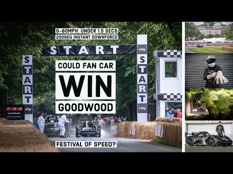 FAN CAR targets victory at GOODWOOD Festival of Speed. 0-60mph under 1.5seconds, 2000kg downforce