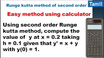 Runge kutta method of 2nd order | Problem in Tamil