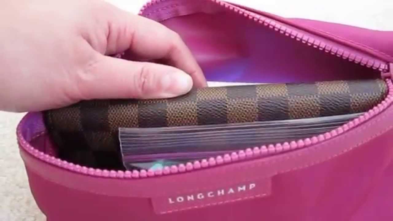 Overview of Longchamp Nylon Pouch - YouTube