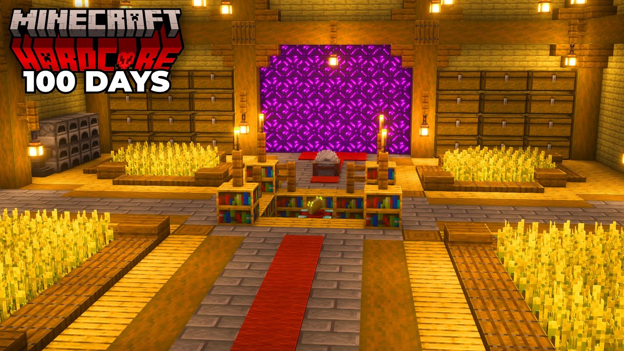 I Spent 100 Days UNDERGROUND in Minecraft Hardcore