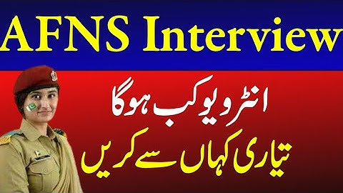 AFNS Interview Updates | Number of seats and date | AFNS interview Calls | interview Questions