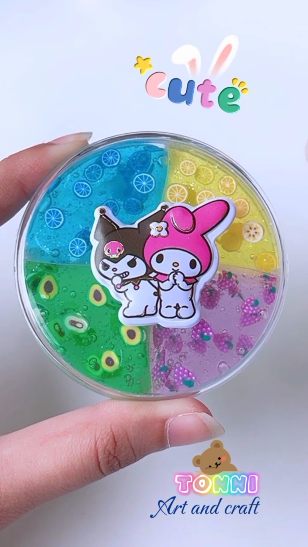 minutes slime craft (miniature craft) #shorts #tonniartandcraft #love #craft #art