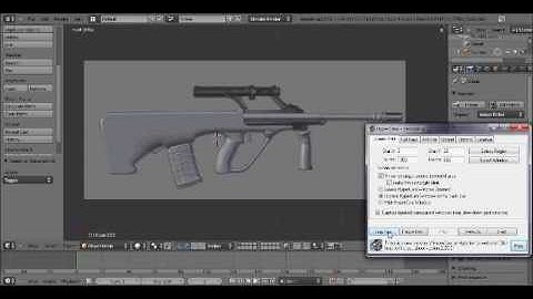 Speed Modelling a Steyr Aug in Blender 3D: Part 1