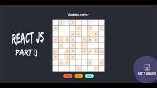 How to build simple Sudoku Solver using React JS | Games in React JS | Part 1 screenshot 4