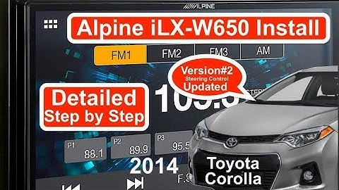 How To install iLX-W650 Alpine Toyota Corolla & Retain Steering Wheel Controls step by step Detailed