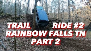TRAIL RIDE #2 XJ Cherokee takes a beating at Dry creek / Rainbow Falls Pickwick TN