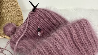 картинка: МК Закривання маківки на шапочці обʼємною резинкою 🧶👌