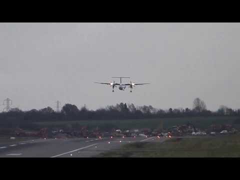 Brussels Airlines Dash 8 go around BHX