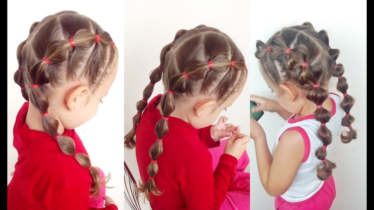 Bubble Braids with Colorful Elastics / Easy Hairstyle for Girls - thptnganamst.edu.vn