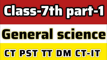 General science Class 7 part-1 for ETEA PST CT DM TT AT test 2025 #etea #generalscienceclass7