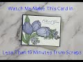 In a creative slump? Make a card in 15 minutes from scraps!