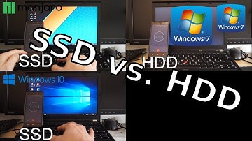 SSD vs HDD [boot test] Windows 10 pro Windows 7 Manjaro Linux
