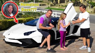 Homeless Dave Returns in Lamborghini!!!